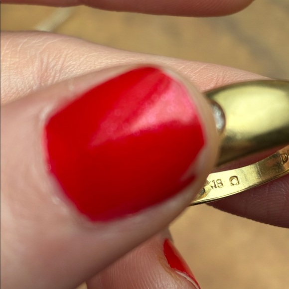 18k solid gold diamond ring - Picture 2 of 5